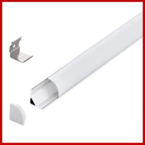 Profil Banda LED Aluminiu, aplicat, pentru colt, 90 grade - imagine 1