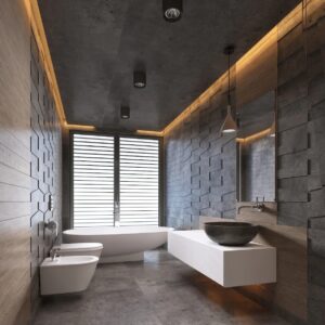 Profil de scafa, shadow gap, aluminiu, pentru banda LED, rigips, incastrat, gri/alb - imagine 5