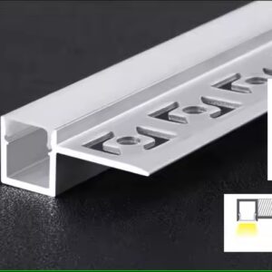 Profil Banda LED Aluminiu, rigips, incastrat, de capat, sub tencuiala, sub trepte - imagine 2