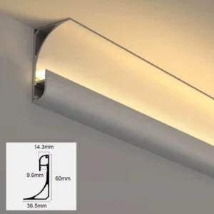 Profil aluminiu 3 metri, plinta led - imagine 6