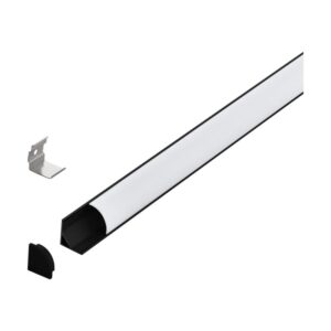 Profil Banda LED aplicat, Aluminiu, pentru colt, Negru - imagine 1