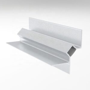 Profil de scafa, shadow gap, aluminiu, pentru banda LED, rigips, incastrat, gri/alb - imagine 4